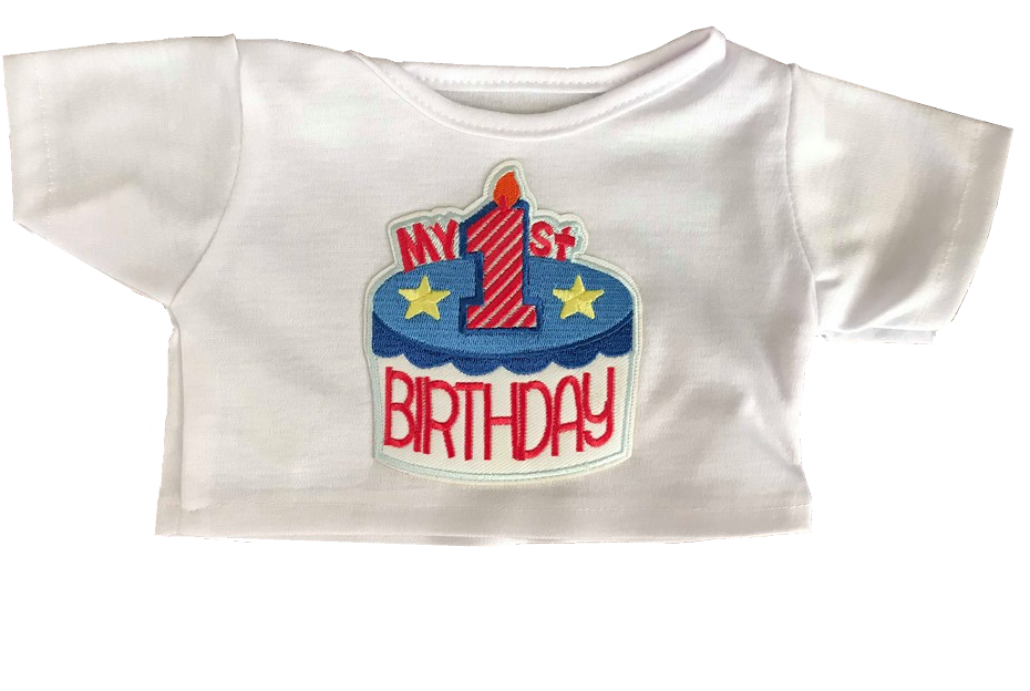 Blue My First Birthday Shirt For 16 Stuffed Animals The Zoo Factory