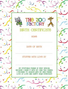 zoo factory birth certificate