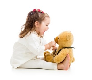 child with stuffed animal