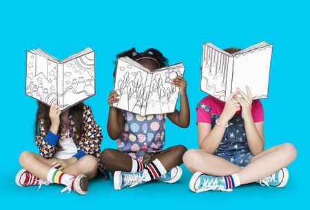 3 Children Reading