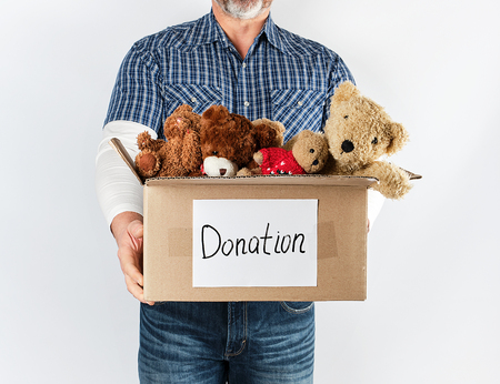 Donation box with Stuffed toys