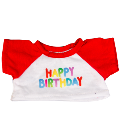 8" Happy Birthday Red T-Shirt