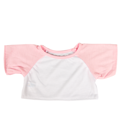 16" Baseball T-Shirt  w/Pink Sleeves