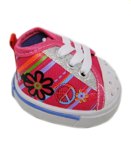 Pink Peace Tennis Shoes | 16