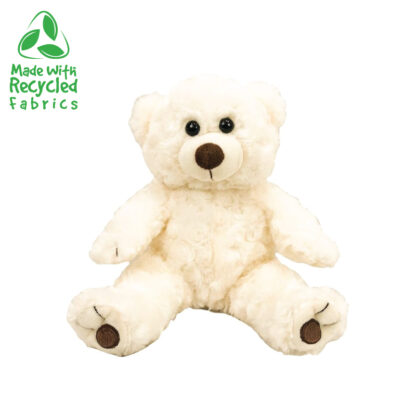 8" White Twisty Bear