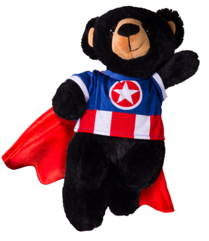 16" A Bear ican Hero Tee w/ Cape