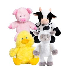 8" Farm Animals Four Pack <br>* Includes Stuffing *