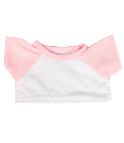 8" Baseball T-Shirt  w/Pink Sleeves