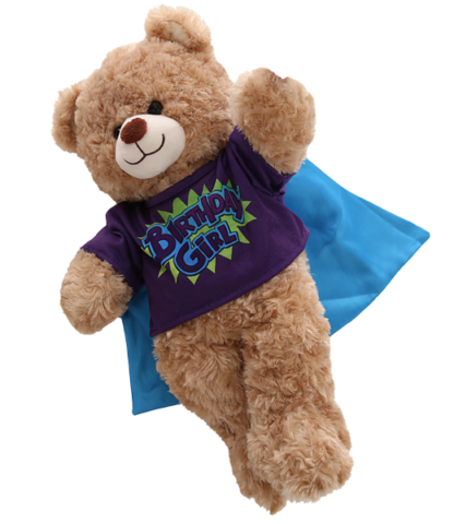 Purple Birthday T-shirt for Stuffed Animals