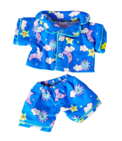 8" Blue Flannel Pajamas