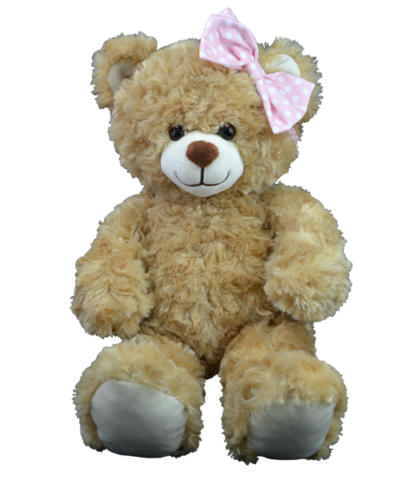 Pink Polka Dot Bow for Stuffed Animals