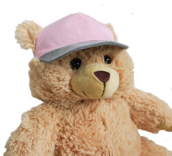 Pink and Gray Baseball Hat for 16" Stuffed Animal