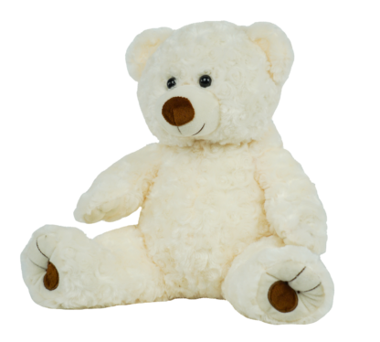 16" White Twisty Teddy Bear - Image 2