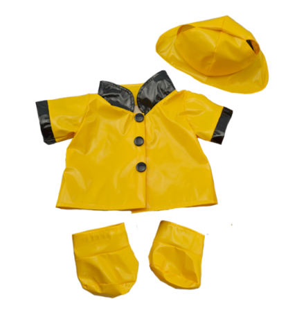 Yellow Rain Outfit for Stuffed Animals