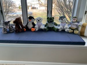 Stuffable Animals on Ledge