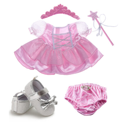 16" Pink Princess, Panties and Silver Shoes