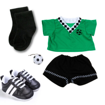16" Green Soccer Uniform & Shoes