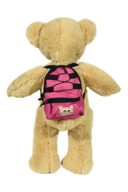 Pink And Black Backpack for Stuffed Animals