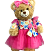 8" Pink Hearts Dress w/Headband