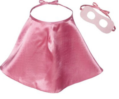 Pink Super Hero Cape & Mask