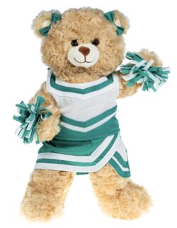 16″ Green & White Cheerleader Uniform
