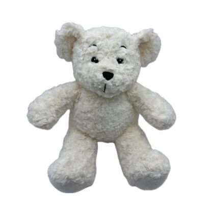 16" Cream Curly Teddy Bear - ECO