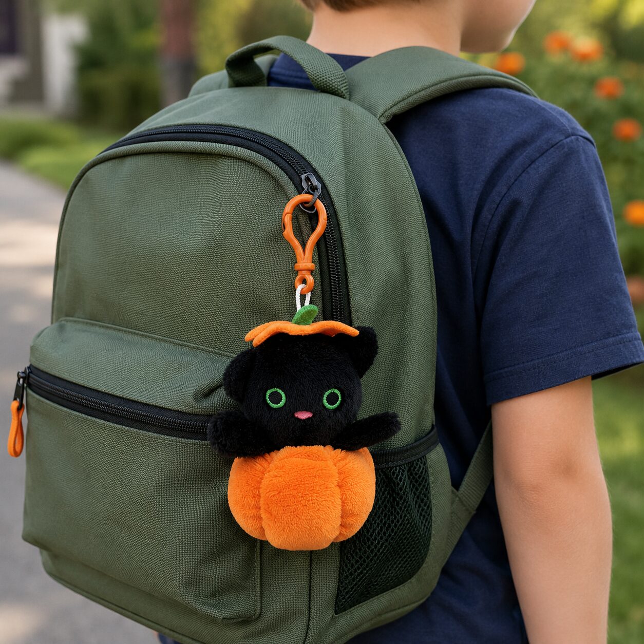 Pumpkin Pie Backpack Keychain Charm - Image 2