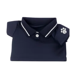 16" Navy Polo with Paw Print